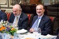 El embajador de Colombia en España, Alberto Furmanski, y Jesús Gracia, secretario de Estado de Cooperación Internacional y para Iberoamérica